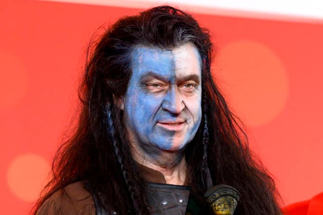 Bavarias Prime Minister Markus Söder CSU in costume as Braveheart or William Wallace at the BR live broadcast Fastnacht in Franken in the Mainfrankensäle At the Prunksitzung of the Fastnachtverband Franken, politicians are traditionally exposed to ridicule and foolery Veitshöchheim, 06 02 2026 Bavaria Germany Copyright: xDwixAnoraganingrumx