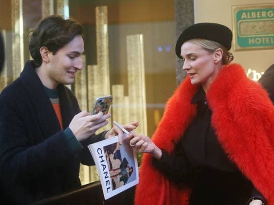 Milan Ph. Paolo Della Bella Diane Kruger (pseudonym of Diane Heidkrüger) German actress and model, leaving the Armani Hotel in Milan  Copyright: xPaoloxDellaxBellax xipa-agency.netx xPAOLOxDELLAxBELLAx IPA_Agency_IPA71053118