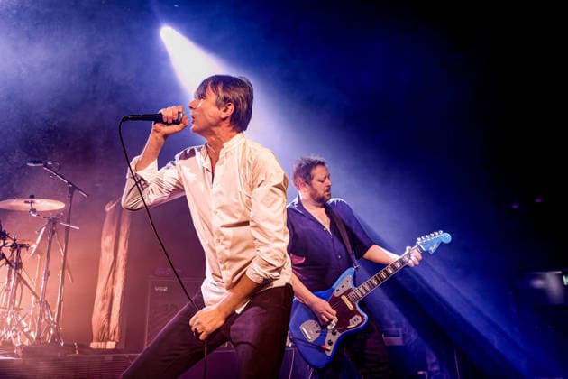UK band Suede performing on stage at Liverpool University, Mountford Hall, UK as part of their 2026 ‘Antidepressants’ tour Brett Anderson Of Uk band Suede performing alongside Richard Oakes ( Guitar) on stage at Liverpool University UK band Suede performing on stage at Liverpool University, Mountford Hall, UK as part of their 2026 ‘Antidepressants’ tour Liverpool United Kingdom Copyright: xAndyxVonxPipx xSOPAxImagesx 09--SUEDE-ANDY-VON-PIP