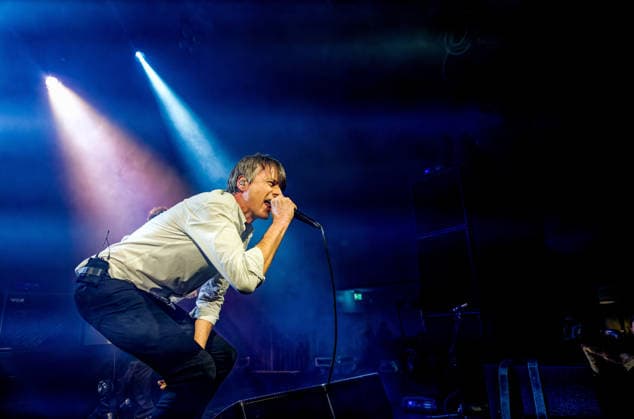 February 6, 2026, Liverpool, United Kingdom: Brett Anderson, vocalist Of Uk band Suede, on stage singing to crowd at Liverpool University UK band Suede performing on stage at Liverpool University, Mountford Hall, UK as part of their 2026 ˜Antidepressants™ tour Liverpool United Kingdom - ZUMAs197 20260206_aaa_s197_384 Copyright: xAndyxVonxPipx