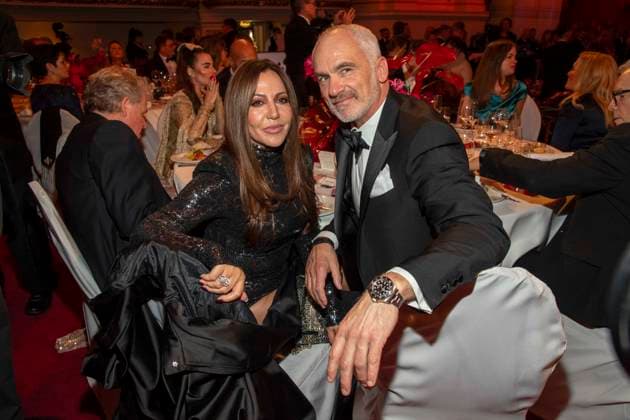 Simone Thomalla and Rene M as guests in the ballroom at the 100 Sepmper Opera Ball at the Semper Opera in Dresden on February 6, 2026 Saxony Germany