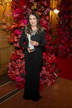 Iris Berben with the Choros Award winner as a guest in the ballroom at the 100 Sepmper Opera Ball at the Semper Opera in Dresden on February 6, 2026 Saxony Germany