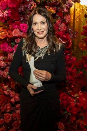 Iris Berben with the Choros Award winner as a guest in the ballroom at the 100 Sepmper Opera Ball at the Semper Opera in Dresden on February 6, 2026 Saxony Germany