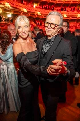 Gesine Lippert and Wolfgang Lippert dancing as guests in the ballroom at the 100 Sepmper Opera Ball at the Semper Opera in Dresden on February 6, 2026 Saxony Germany