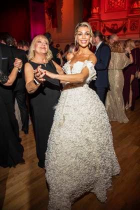 Raphaella Gassner and Annika Gassner dancing as guests in the ballroom at the 100 Sepmper Opera Ball at the Semper Opera in Dresden on February 6, 2026 Saxony Germany