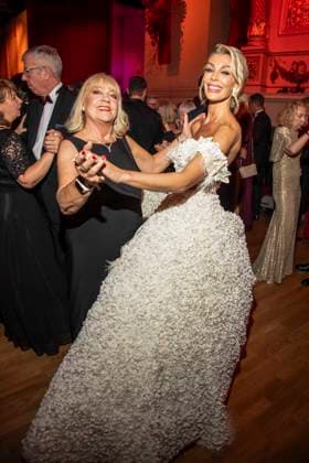 Raphaella Gassner and Annika Gassner dancing as guests in the ballroom at the 100 Sepmper Opera Ball at the Semper Opera in Dresden on February 6, 2026 Saxony Germany