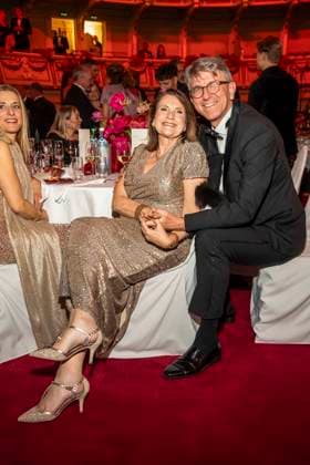 Wife Christiane Goetz Weimer and Wolfram Weimer Minister of State for Culture as guests in the ballroom at the 100 Sepmper Opera Ball at the Semper Opera in Dresden on February 6, 2026 Saxony Germany