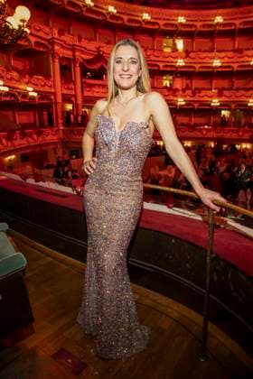 Stefanie Hertel as a guest in the ballroom at the 100 Sepmper Opera Ball at the Semper Opera in Dresden on February 6, 2026 Saxony Germany