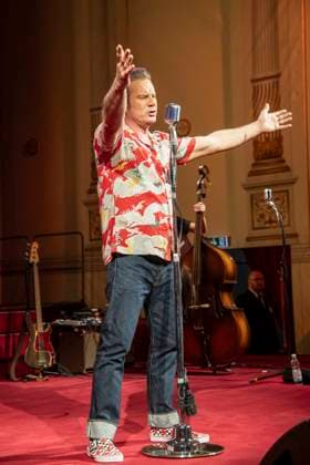 Sasha as DICK BRAVE during his performance concert singing as a guest in the ballroom at the 100 Sepmper Opera Ball at the Semper Opera in Dresden on February 6, 2026 Saxony Germany
