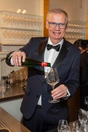Günther Jauch presents his wine as a guest at the 100 Sepmper Opera Ball at the Semper Opera in Dresden on February 6, 2026 Saxony Germany