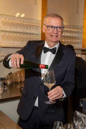 Günther Jauch presents his wine as a guest at the 100 Sepmper Opera Ball at the Semper Opera in Dresden on February 6, 2026 Saxony Germany