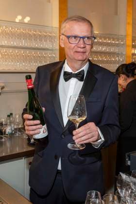 Günther Jauch presents his wine as a guest at the 100 Sepmper Opera Ball at the Semper Opera in Dresden on February 6, 2026 Saxony Germany