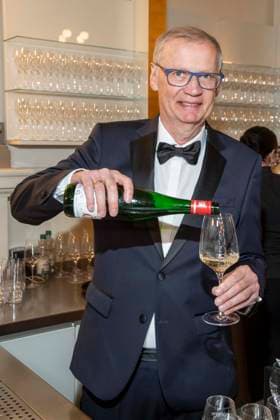 Günther Jauch presents his wine as a guest at the 100 Sepmper Opera Ball at the Semper Opera in Dresden on February 6, 2026 Saxony Germany