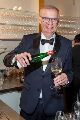 Günther Jauch presents his wine as a guest at the 100 Sepmper Opera Ball at the Semper Opera in Dresden on February 6, 2026 Saxony Germany