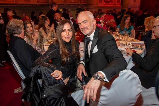 Simone Thomalla and Rene M as guests in the ballroom at the 100 Sepmper Opera Ball at the Semper Opera in Dresden on February 6, 2026 Saxony Germany
