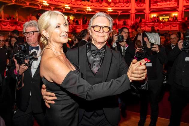 Gesine Lippert and Wolfgang Lippert dancing as guests in the ballroom at the 100 Sepmper Opera Ball at the Semper Opera in Dresden on February 6, 2026 Saxony Germany