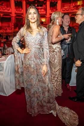 Cathy Hummels as a guest in the ballroom at the 100 Sepmper Opera Ball at the Semper Opera in Dresden on February 6, 2026 Saxony Germany