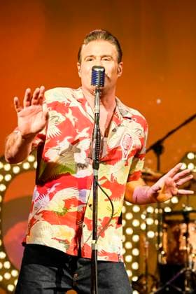 Sasha as DICK BRAVE during his performance concert singing as a guest in the ballroom at the 100 Sepmper Opera Ball at the Semper Opera in Dresden on February 6, 2026 Saxony Germany