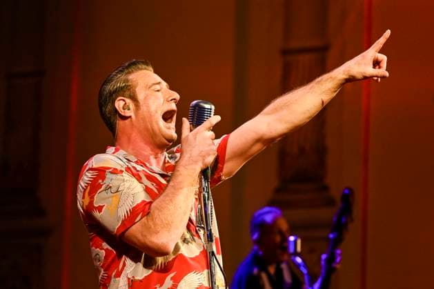 Sasha as DICK BRAVE during his performance concert singing as a guest in the ballroom at the 100 Sepmper Opera Ball at the Semper Opera in Dresden on February 6, 2026 Saxony Germany