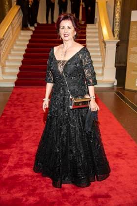 Viola Klein as a guest on the red carpet at the 100 Sepmper Opera Ball at the Semper Opera in Dresden on February 6, 2026 Saxony Germany