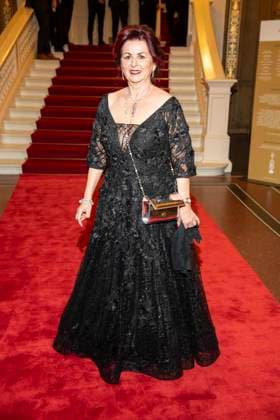 Viola Klein as a guest on the red carpet at the 100 Sepmper Opera Ball at the Semper Opera in Dresden on February 6, 2026 Saxony Germany