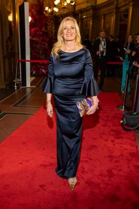 Clasudia Kleinert as a guest on the red carpet at the 100 Sepmper Opera Ball at the Semper Opera in Dresden on February 6, 2026 Saxony Germany
