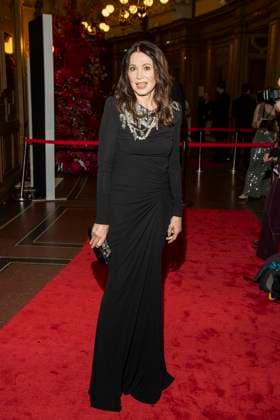 Iris Berben on the red carpet at the 100 Sepmper Opera Ball at the Semper Opera in Dresden on February 6, 2026 Saxony Germany