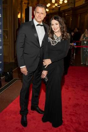 Heiko Kiesow and Iris Berben as guests on the red carpet at the 100 Sepmper Opera Ball at the Semper Opera in Dresden on February 6, 2026 Saxony Germany