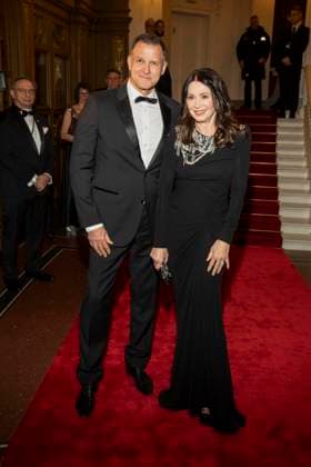 Heiko Kiesow and Iris Berben as guests on the red carpet at the 100 Sepmper Opera Ball at the Semper Opera in Dresden on February 6, 2026 Saxony Germany