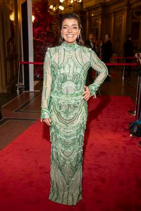 Ana Plasencia as a guest on the red carpet at the 100 Sepmper Opera Ball at the Semper Opera in Dresden on February 6, 2026 Saxony Germany