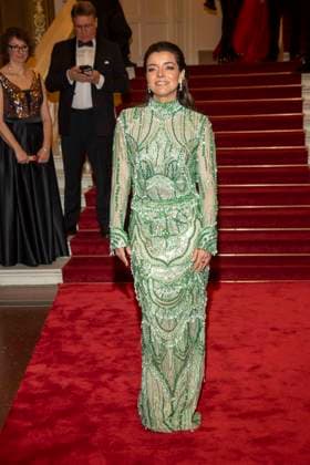 Ana Plasencia as a guest on the red carpet at the 100 Sepmper Opera Ball at the Semper Opera in Dresden on February 6, 2026 Saxony Germany