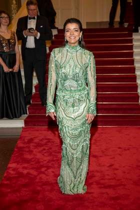 Ana Plasencia as a guest on the red carpet at the 100 Sepmper Opera Ball at the Semper Opera in Dresden on February 6, 2026 Saxony Germany