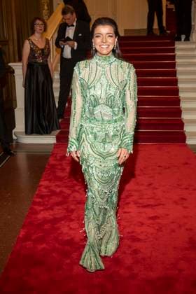 Ana Plasencia as a guest on the red carpet at the 100 Sepmper Opera Ball at the Semper Opera in Dresden on February 6, 2026 Saxony Germany