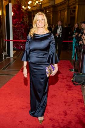 Clasudia Kleinert as a guest on the red carpet at the 100 Sepmper Opera Ball at the Semper Opera in Dresden on February 6, 2026 Saxony Germany