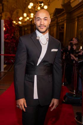 Malick Bauer as a guest on the red carpet at the 100 Sepmper Opera Ball at the Semper Opera in Dresden on February 6, 2026 Saxony Germany