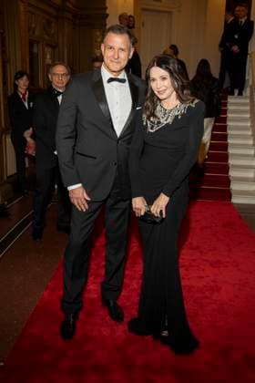 Heiko Kiesow and Iris Berben as guests on the red carpet at the 100 Sepmper Opera Ball at the Semper Opera in Dresden on February 6, 2026 Saxony Germany
