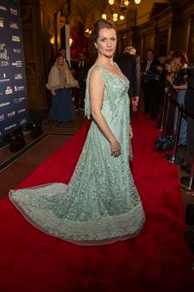 Cornelia Gröschel Groeschel as a guest on the red carpet at the 100 Sepmper Opera Ball at the Semper Opera in Dresden on February 6, 2026 Saxony Germany