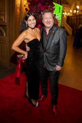 With Freudin Assol and Claudius Dreilich on the red carpet as guests in the ballroom at the 100 Sepmper Opera Ball at the Semper Opera in Dresden on February 6, 2026 Saxony Germany