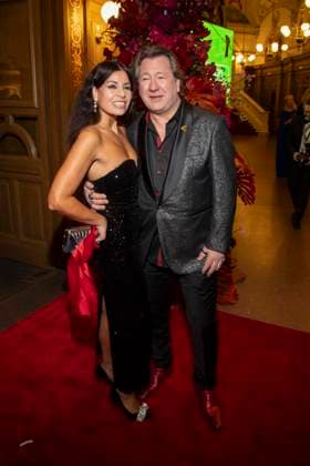 With Freudin Assol and Claudius Dreilich on the red carpet as guests in the ballroom at the 100 Sepmper Opera Ball at the Semper Opera in Dresden on February 6, 2026 Saxony Germany