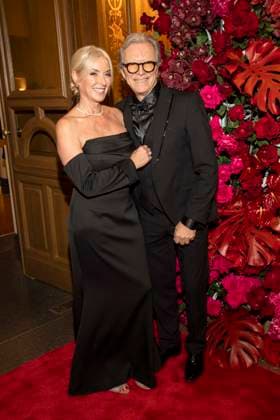 Gesine Lippert and Wolfgang Lippert couple on the red carpet as guests in the ballroom at the 100 Sepmper Opera Ball at the Semper Opera in Dresden on February 6, 2026 Saxony Germany
