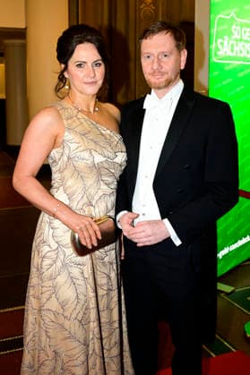 Michael Kretschmer with partner Annett Hofmann at the 18 SemperOperaball 2026 in the Semper Opera Dresden, 06 02 2026 Foto:xM.xWehnertx xFuturexImagex semperopernball_6245