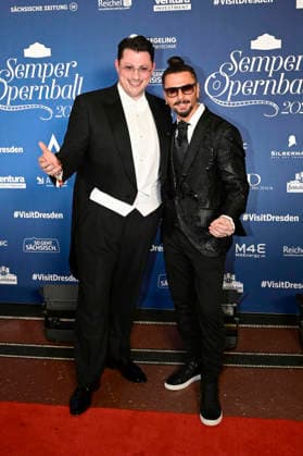Ricardo Marinello and Joyello Sabatelli at the 18 SemperOperaball 2026 in the Semper Opera Dresden, 06 02 2026 Foto:xM.xWehnertx xFuturexImagex semperopernball_6263