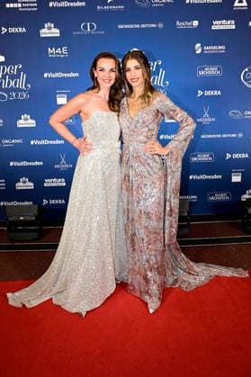 Annika Lau and Cathy Hummels at the 18 SemperOperaball 2026 in the Semper Opera Dresden, 06 02 2026 Foto:xM.xWehnertx xFuturexImagex semperopernball_6316