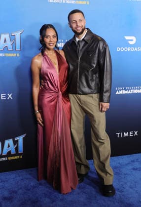 Celebrities attend the Los Angeles premiere of Columbia Pictures and Sony Pictures Animation s GOAT at the AMC Century City 15 in Los Angeles United States Featuring: Ayesha Curry, Stephen Curry Where: Los Angeles, California, United States When: 07 Feb 2026 Credit: Faye s Vision Cover Images EDITORIAL USE ONLY. NOT FOR USE BY NEWSPAPERS BASED IN THE UK. Copyright: xx coverimg55443966