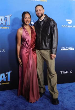 Celebrities attend the Los Angeles premiere of Columbia Pictures and Sony Pictures Animation s GOAT at the AMC Century City 15 in Los Angeles United States Featuring: Ayesha Curry, Stephen Curry Where: Los Angeles, California, United States When: 07 Feb 2026 Credit: Faye s Vision Cover Images EDITORIAL USE ONLY. NOT FOR USE BY NEWSPAPERS BASED IN THE UK. Copyright: xx coverimg55443969