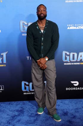 Celebrities attend the Los Angeles premiere of Columbia Pictures and Sony Pictures Animation s GOAT at the AMC Century City 15 in Los Angeles United States Featuring: Dwyane Wade Where: Los Angeles, California, United States When: 07 Feb 2026 Credit: Faye s Vision Cover Images EDITORIAL USE ONLY. NOT FOR USE BY NEWSPAPERS BASED IN THE UK. Copyright: xx coverimg55443926