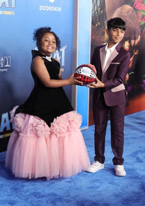 Celebrities attend the Los Angeles premiere of Columbia Pictures and Sony Pictures Animation s GOAT at the AMC Century City 15 in Los Angeles United States Featuring: Savannah Van Van Mcconneaughey, Rayaan Kamal Khan Where: Los Angeles, California, United States When: 07 Feb 2026 Credit: Faye s Vision Cover Images EDITORIAL USE ONLY. NOT FOR USE BY NEWSPAPERS BASED IN THE UK. Copyright: xx coverimg55443875