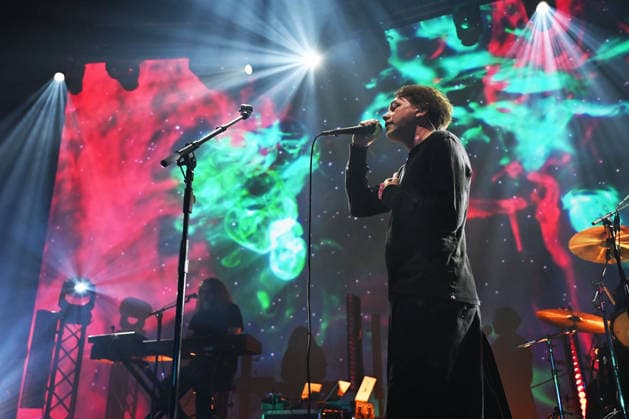 Mew performing at Roundhouse in London LONDON, ENGLAND - FEBRUARY 05: Jonas Bjerre of ˜Mew™ performing at Roundhouse, Chalk Farm on February 05, 2026 in London, England. CAP MAR MAR Great Britain Copyright: xMartinxHarris CapitalxPicturesx