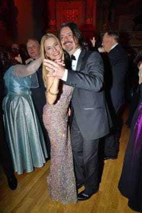 Stefanie Hertel with husband Lanny Lanner as guests at the SemperOperaball in Dresden on 06 02 2026