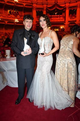 Christian Friedel and Valerie Eickhoff CHOROS Award as guests at the SemperOperaball in Dresden on 06 02 2026